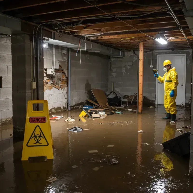 Flooded Basement Electrical Hazard in Olivet, NJ Property